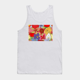 Unique Floral Pattern Tank Top